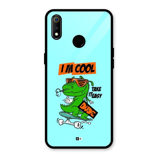 Cool Dude Glass Back Case for Realme 3