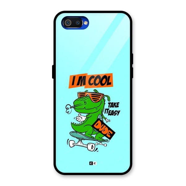 Cool Dude Glass Back Case for Realme C2