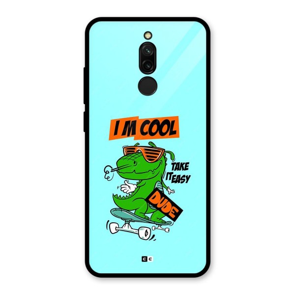 Cool Dude Glass Back Case for Redmi 8