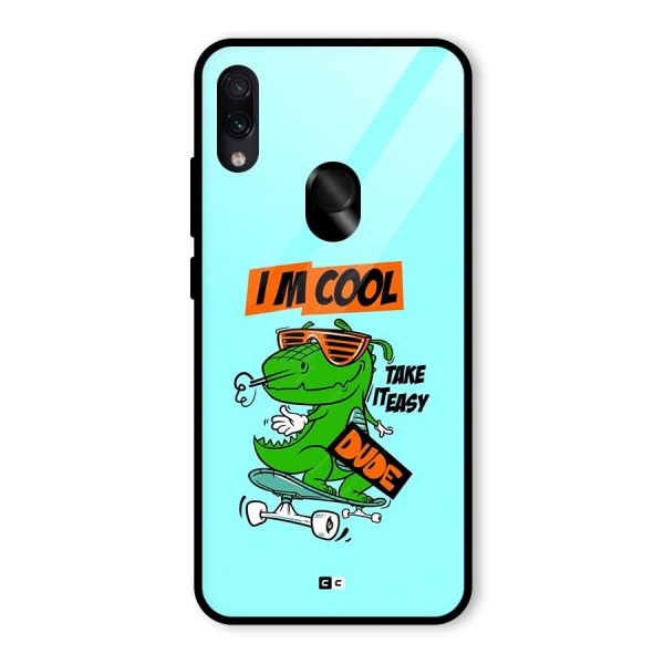 Cool Dude Glass Back Case for Redmi Note 7