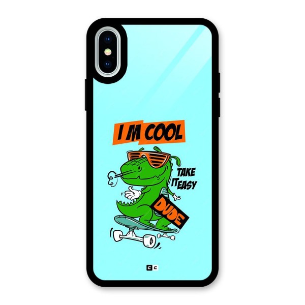 Cool Dude Glass Back Case for iPhone XS