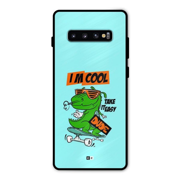 Cool Dude Metal Back Case for Galaxy S10 Plus