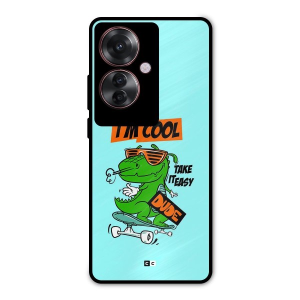 Cool Dude Metal Back Case for Oppo F25 Pro