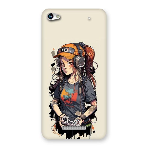 Cool Gamer Girl Back Case for Canvas Hue 2 A316