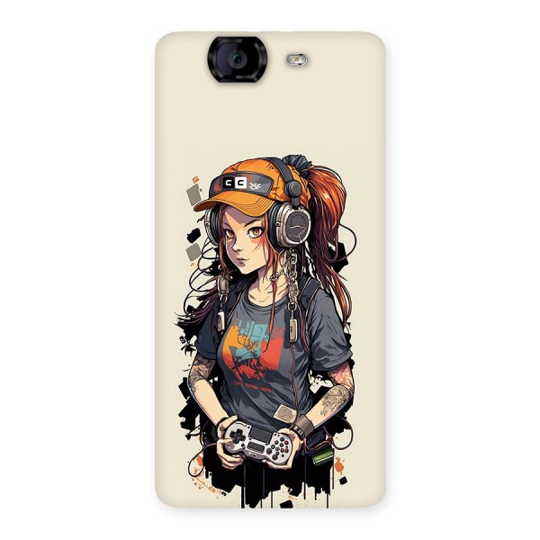 Cool Gamer Girl Back Case for Canvas Knight A350