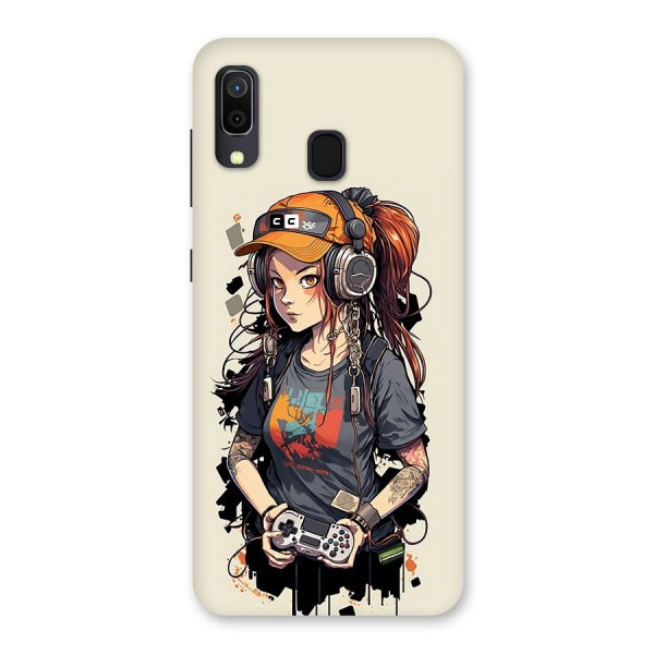 Cool Gamer Girl Back Case for Galaxy A20