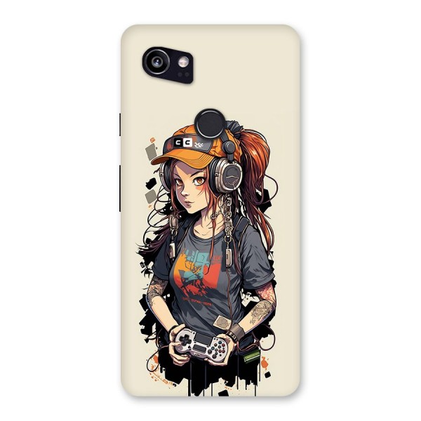 Cool Gamer Girl Back Case for Google Pixel 2 XL