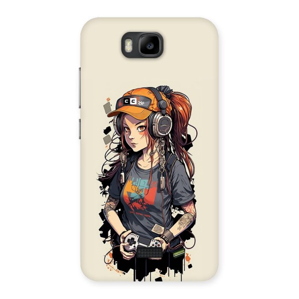 Cool Gamer Girl Back Case for Honor Bee