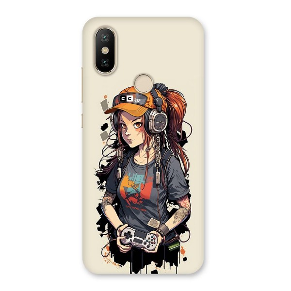 Cool Gamer Girl Back Case for Mi A2