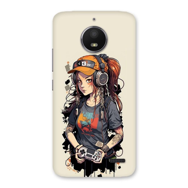 Cool Gamer Girl Back Case for Moto E4