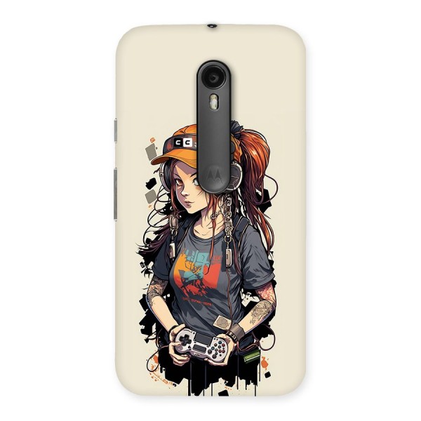 Cool Gamer Girl Back Case for Moto G3