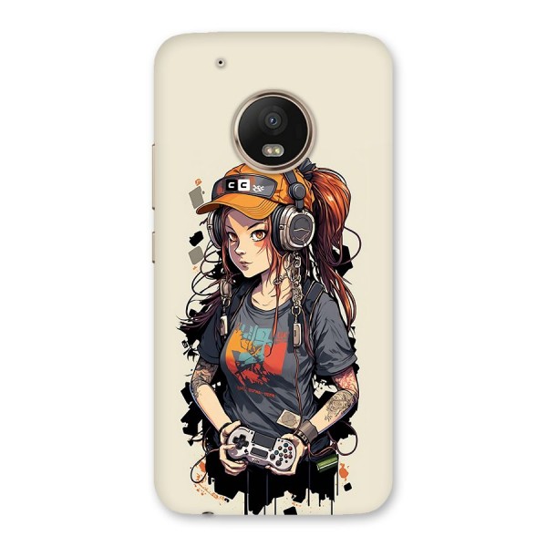 Cool Gamer Girl Back Case for Moto G5 Plus