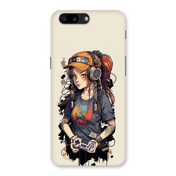 Cool Gamer Girl Back Case for OnePlus 5