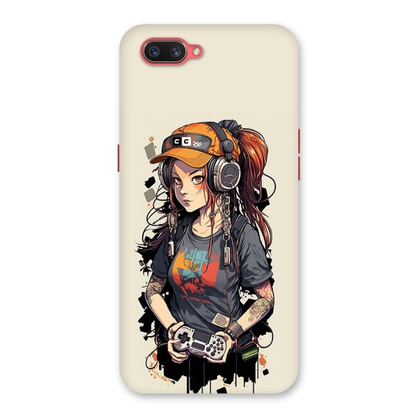 Cool Gamer Girl Back Case for Oppo A3s