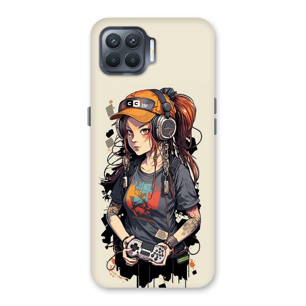 Cool Gamer Girl Back Case for Oppo F17 Pro