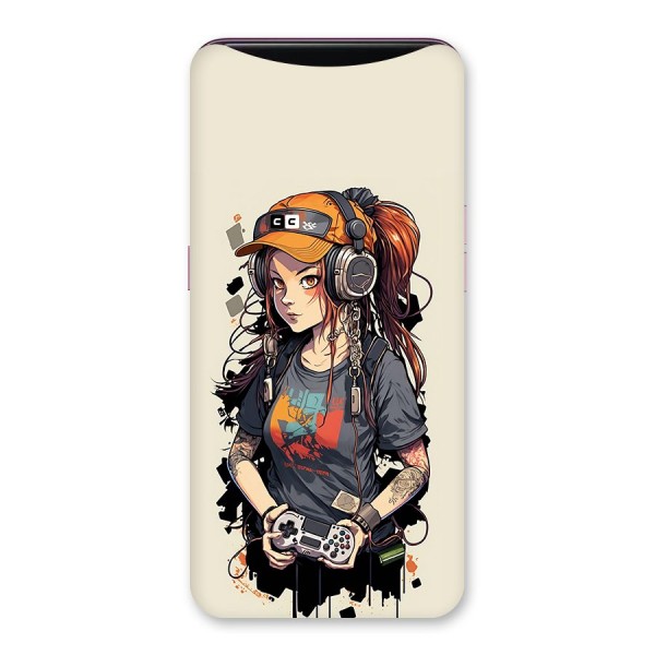 Cool Gamer Girl Back Case for Oppo Find X