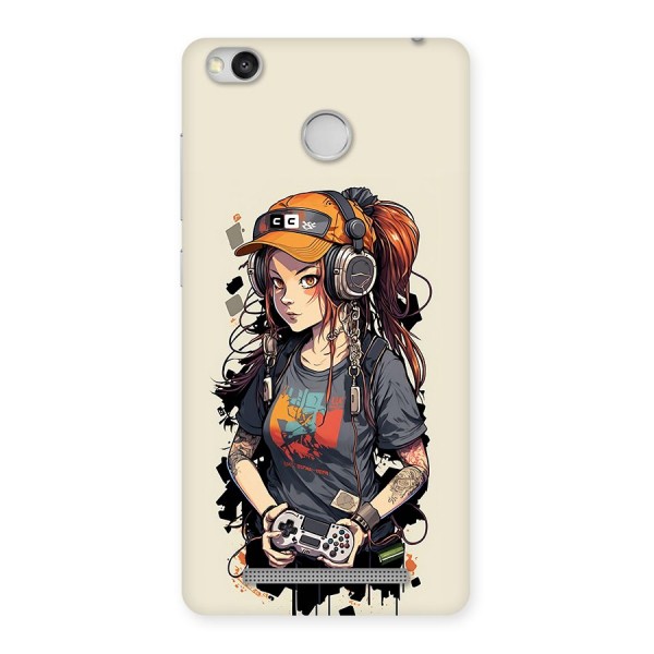 Cool Gamer Girl Back Case for Redmi 3S Prime