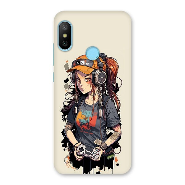 Cool Gamer Girl Back Case for Redmi 6 Pro