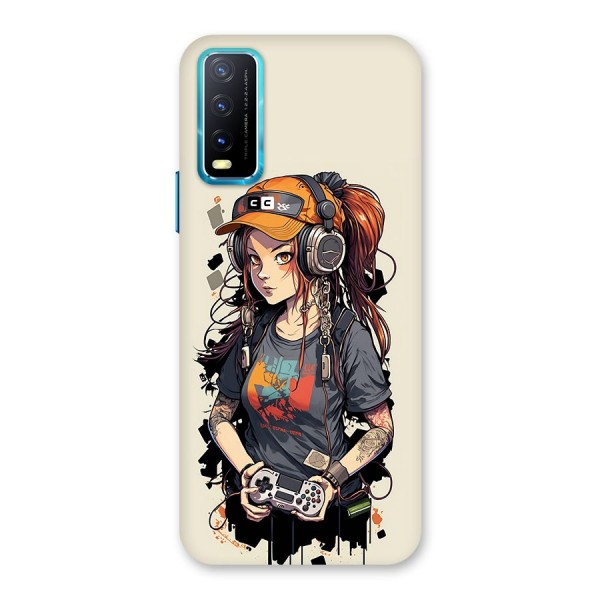 Cool Gamer Girl Back Case for Vivo Y12s