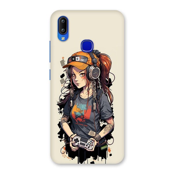 Cool Gamer Girl Back Case for Vivo Y91