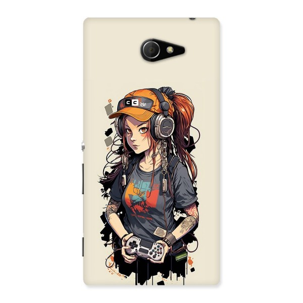 Cool Gamer Girl Back Case for Xperia M2