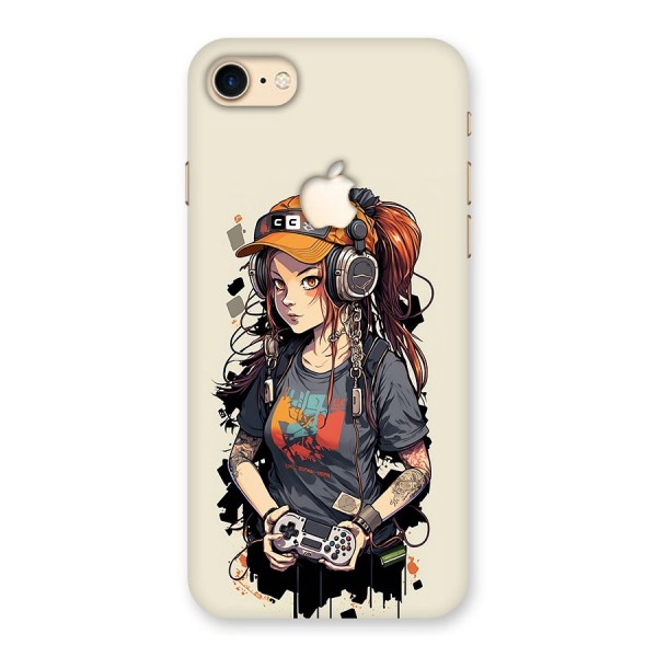 Cool Gamer Girl Back Case for iPhone 7 Apple Cut