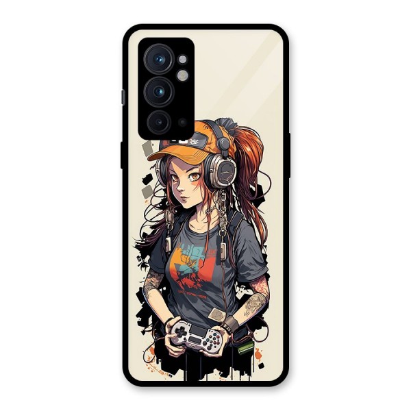 Cool Gamer Girl Glass Back Case for OnePlus 9RT 5G