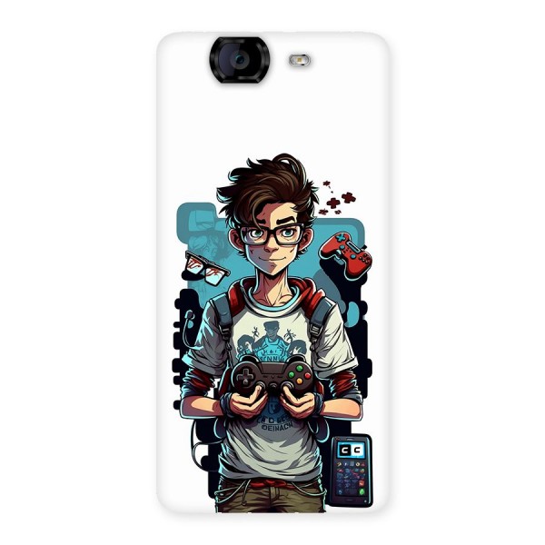 Cool Gamer Guy Back Case for Canvas Knight A350