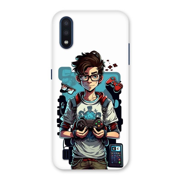 Cool Gamer Guy Back Case for Galaxy M01