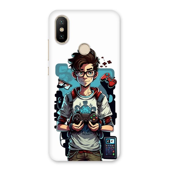 Cool Gamer Guy Back Case for Mi A2