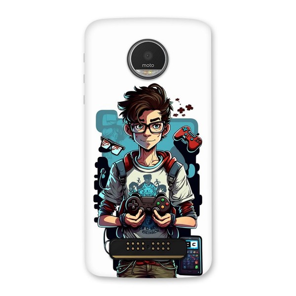 Cool Gamer Guy Back Case for Moto Z Play