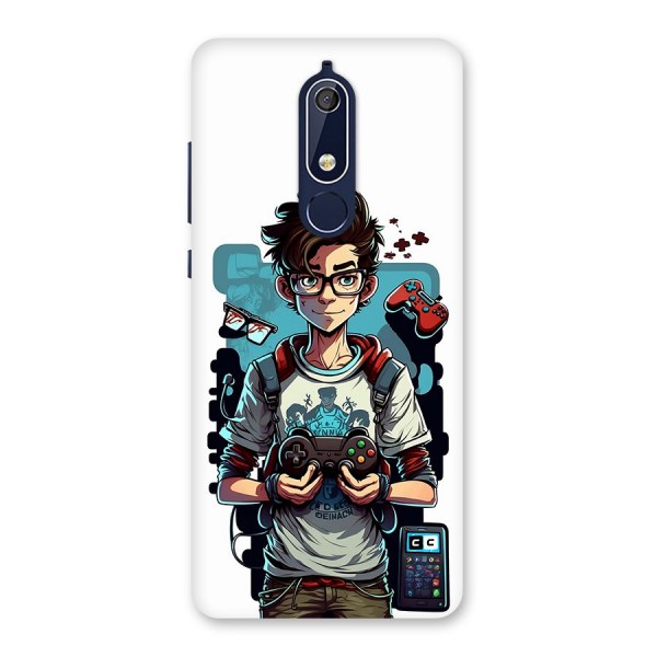 Cool Gamer Guy Back Case for Nokia 5.1