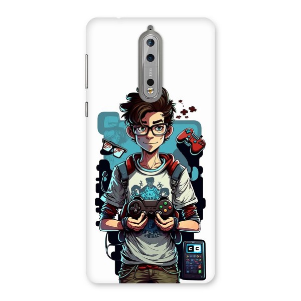 Cool Gamer Guy Back Case for Nokia 8