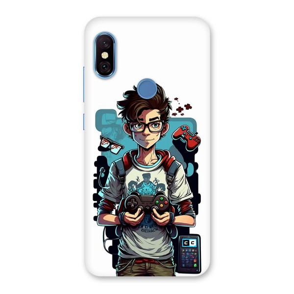 Cool Gamer Guy Back Case for Redmi Note 6 Pro