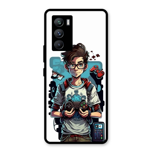 Cool Gamer Guy Glass Back Case for Vivo iQOO 9 SE