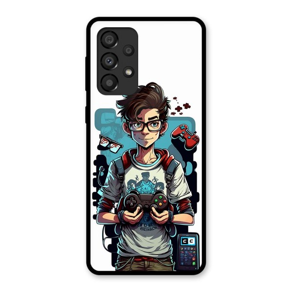 Cool Gamer Guy Glass Back Case for Galaxy A33 5G