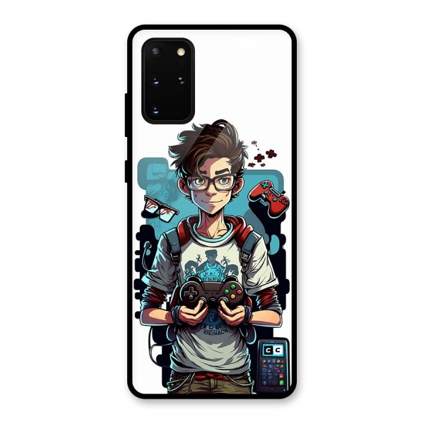 Cool Gamer Guy Glass Back Case for Galaxy S20 Plus