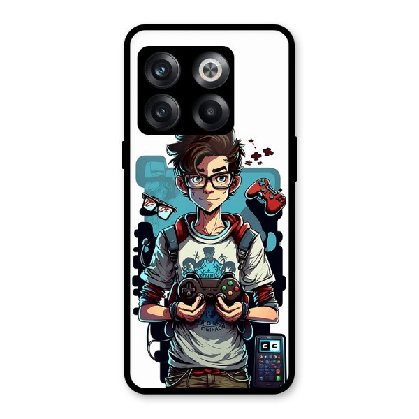 Cool Gamer Guy Glass Back Case for OnePlus 10T