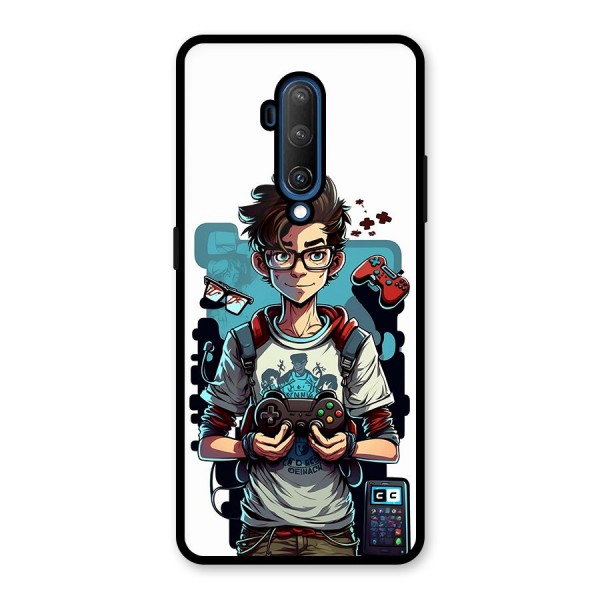 Cool Gamer Guy Glass Back Case for OnePlus 7T Pro