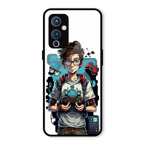 Cool Gamer Guy Glass Back Case for OnePlus 9