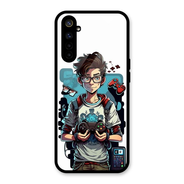 Cool Gamer Guy Glass Back Case for Realme 6