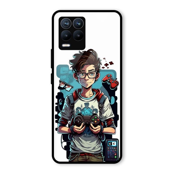 Cool Gamer Guy Glass Back Case for Realme 8