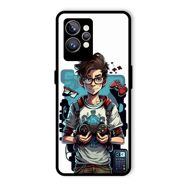 Cool Gamer Guy Glass Back Case for Realme GT2 Pro