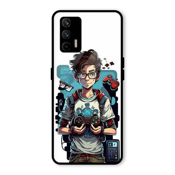 Cool Gamer Guy Glass Back Case for Realme GT 5G