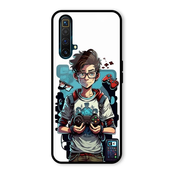 Cool Gamer Guy Glass Back Case for Realme X3 SuperZoom