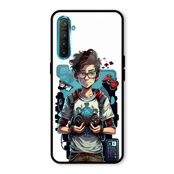 Cool Gamer Guy Glass Back Case for Realme XT