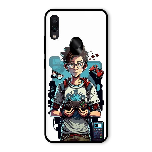 Cool Gamer Guy Glass Back Case for Redmi Note 7S