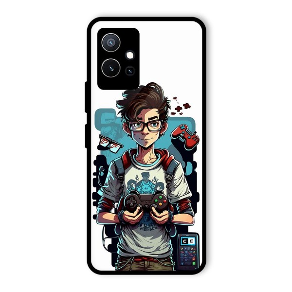 Cool Gamer Guy Glass Back Case for Vivo T1 5G