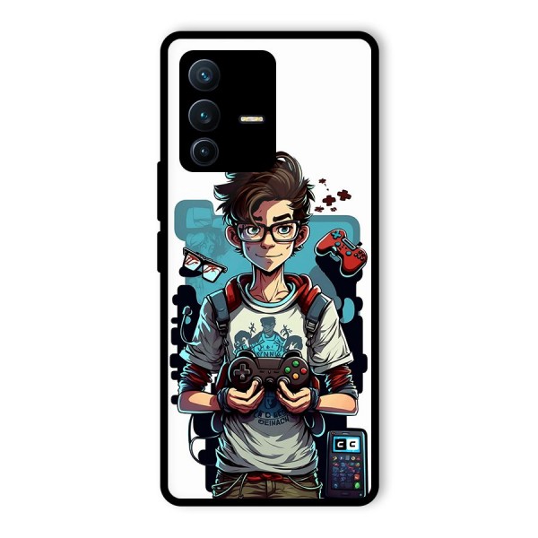 Cool Gamer Guy Glass Back Case for Vivo V23 Pro