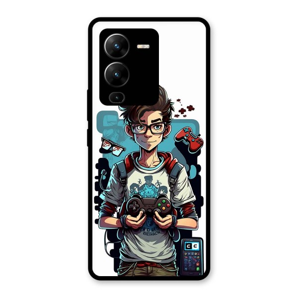 Cool Gamer Guy Glass Back Case for Vivo V25 Pro